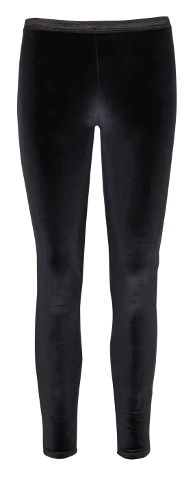 LA NOUVELLE GARY - Legging slim de terciopelo en negro