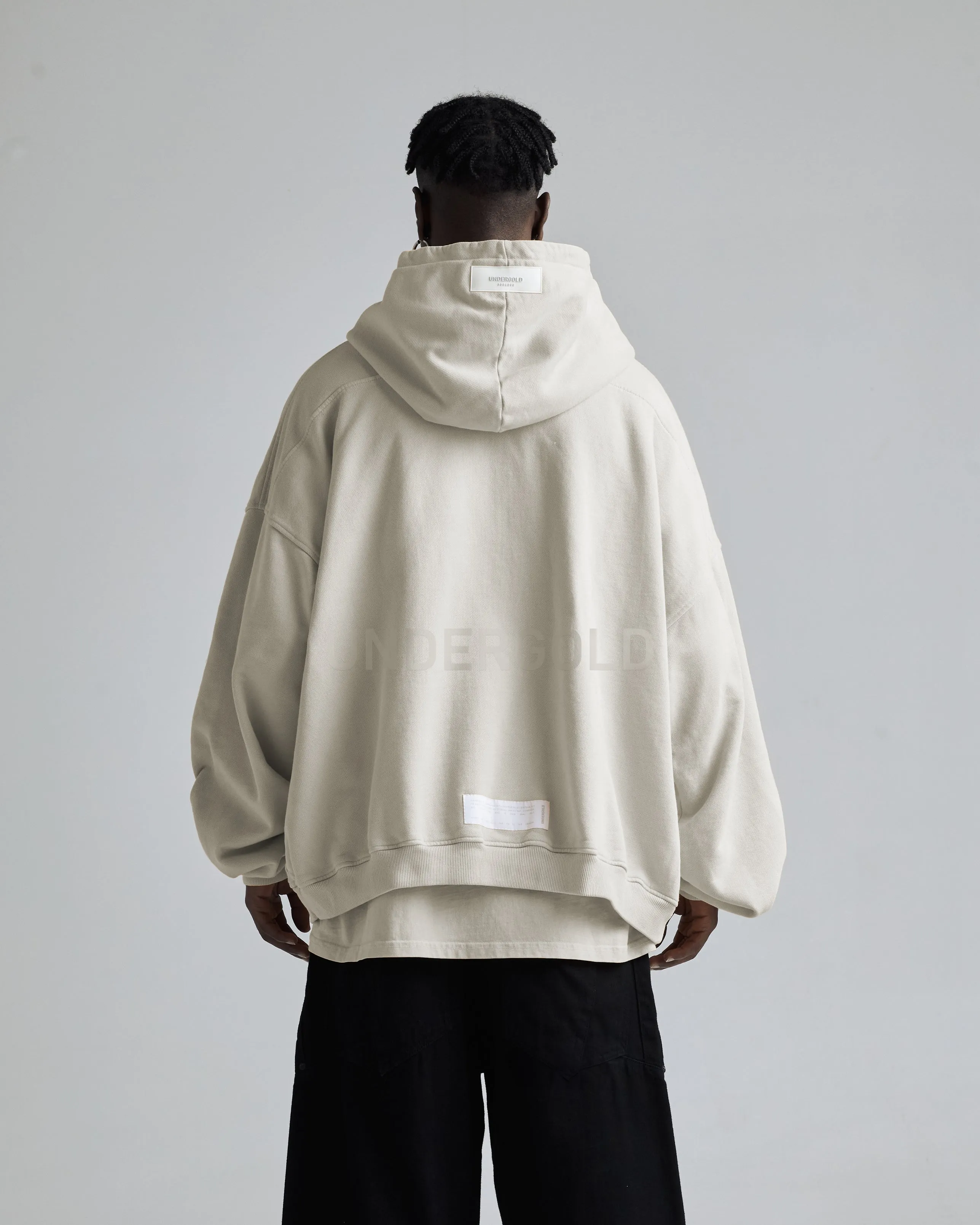 Line Logo Hoodie Cream