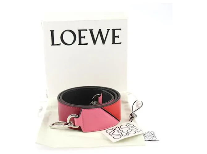 Loewe Degrade Puzzle Bandouliere 90 Correa de Hombro Negro Rosa Roja Púrpura 