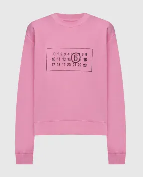 Maison Margiela MM6 Pink sweatshirt with logo print