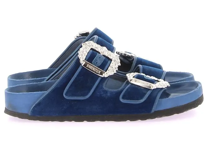 MANOLO BLAHNIK Sandalias T.EU 37 Piel Azul 