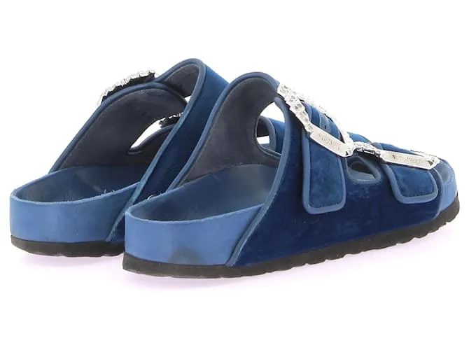 MANOLO BLAHNIK Sandalias T.EU 37 Piel Azul 