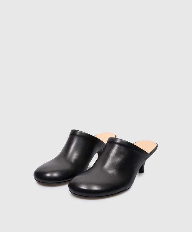 Marsell Spilla black leather mules