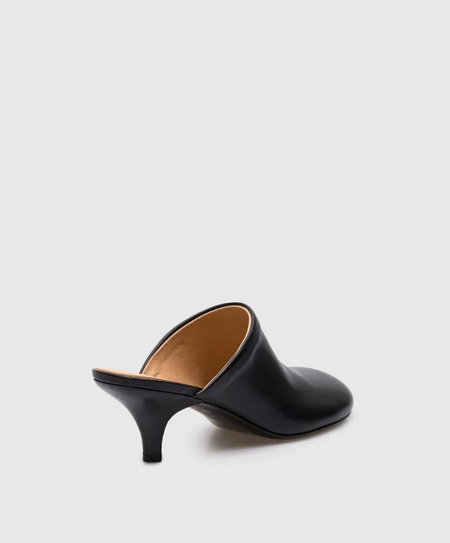 Marsell Spilla black leather mules