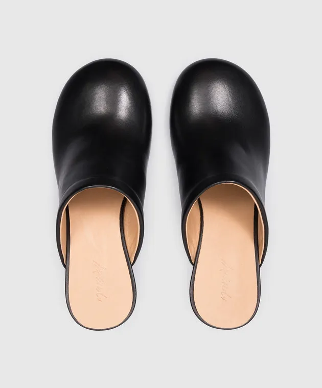 Marsell Spilla black leather mules