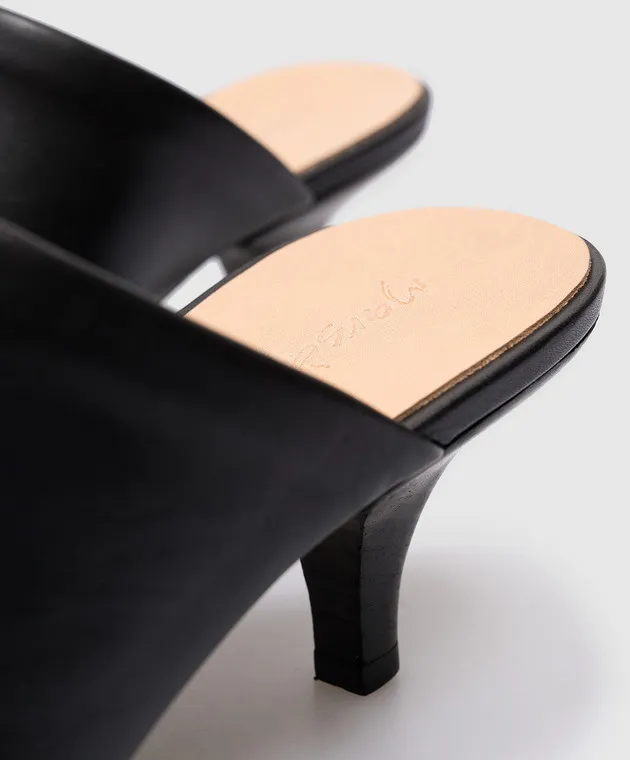 Marsell Spilla black leather mules