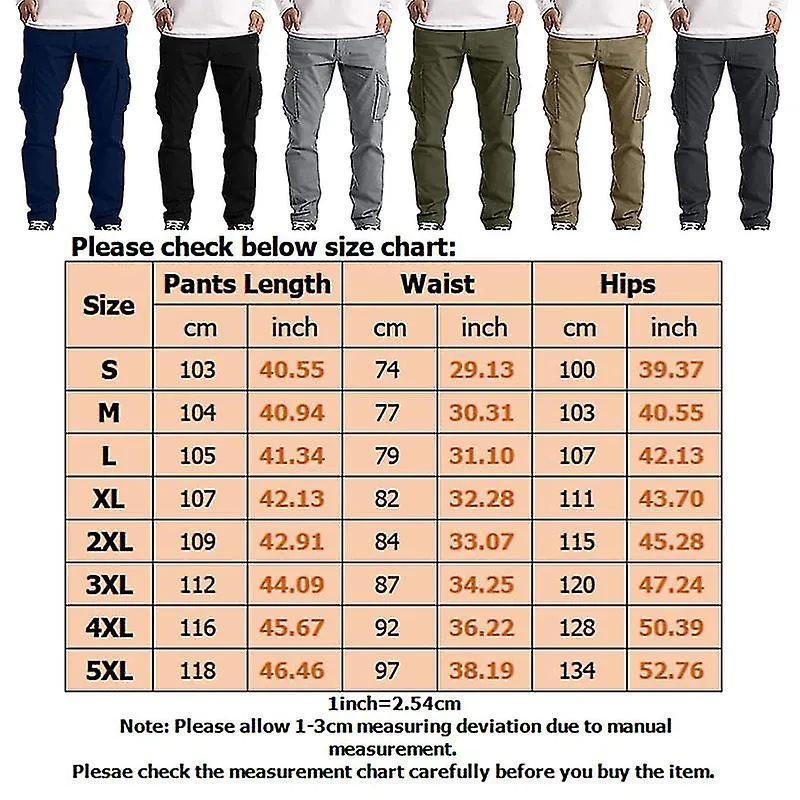 Men Cargo Work Pants Army Sports Combat Tactical Casual Pants