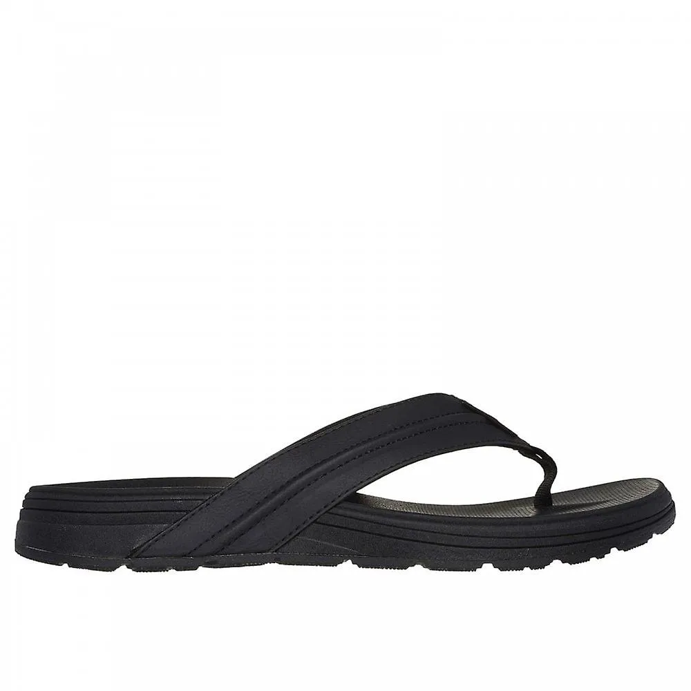 Men's Skechers Patino - Marlee | Black | Mens Flip Flop Sandals