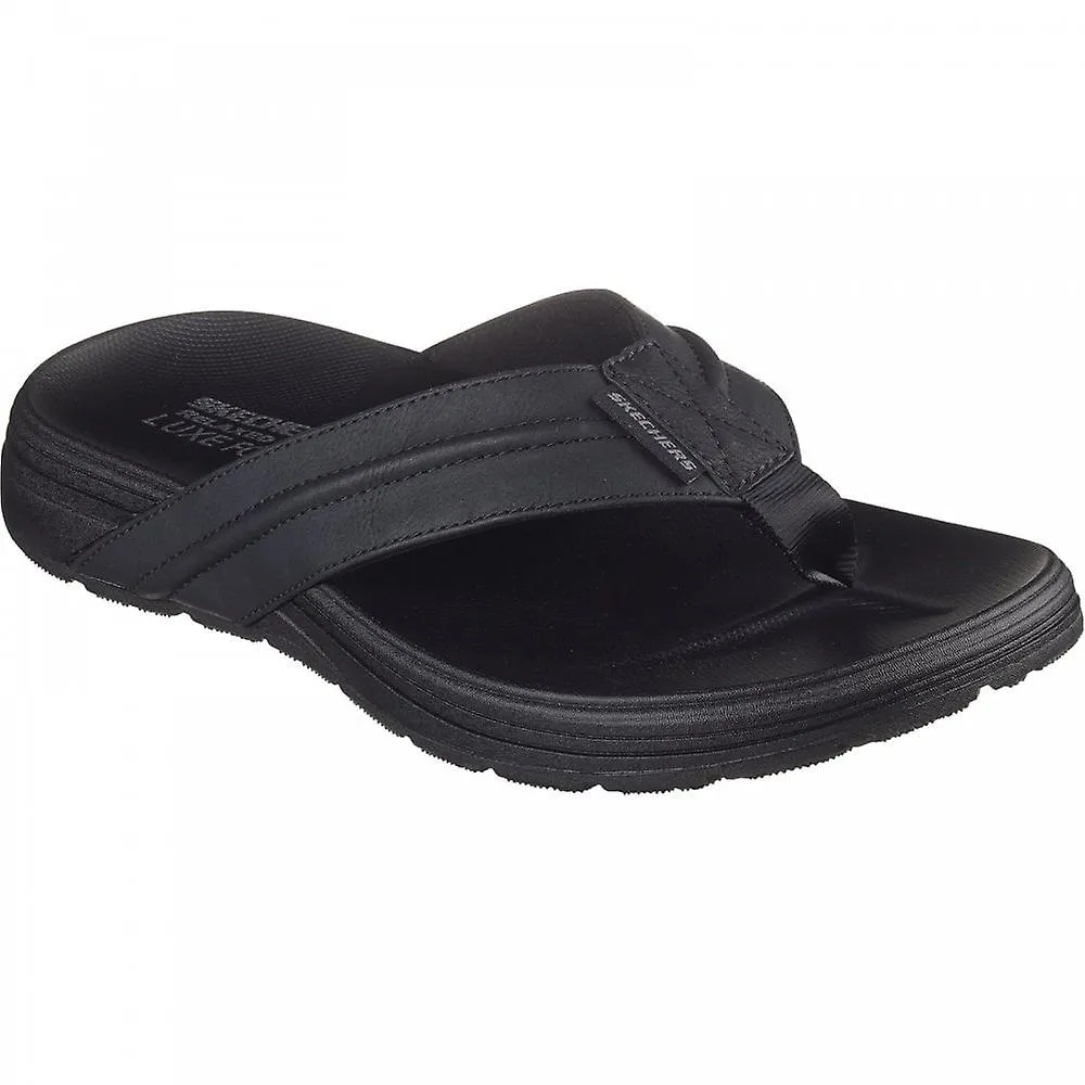 Men's Skechers Patino - Marlee | Black | Mens Flip Flop Sandals