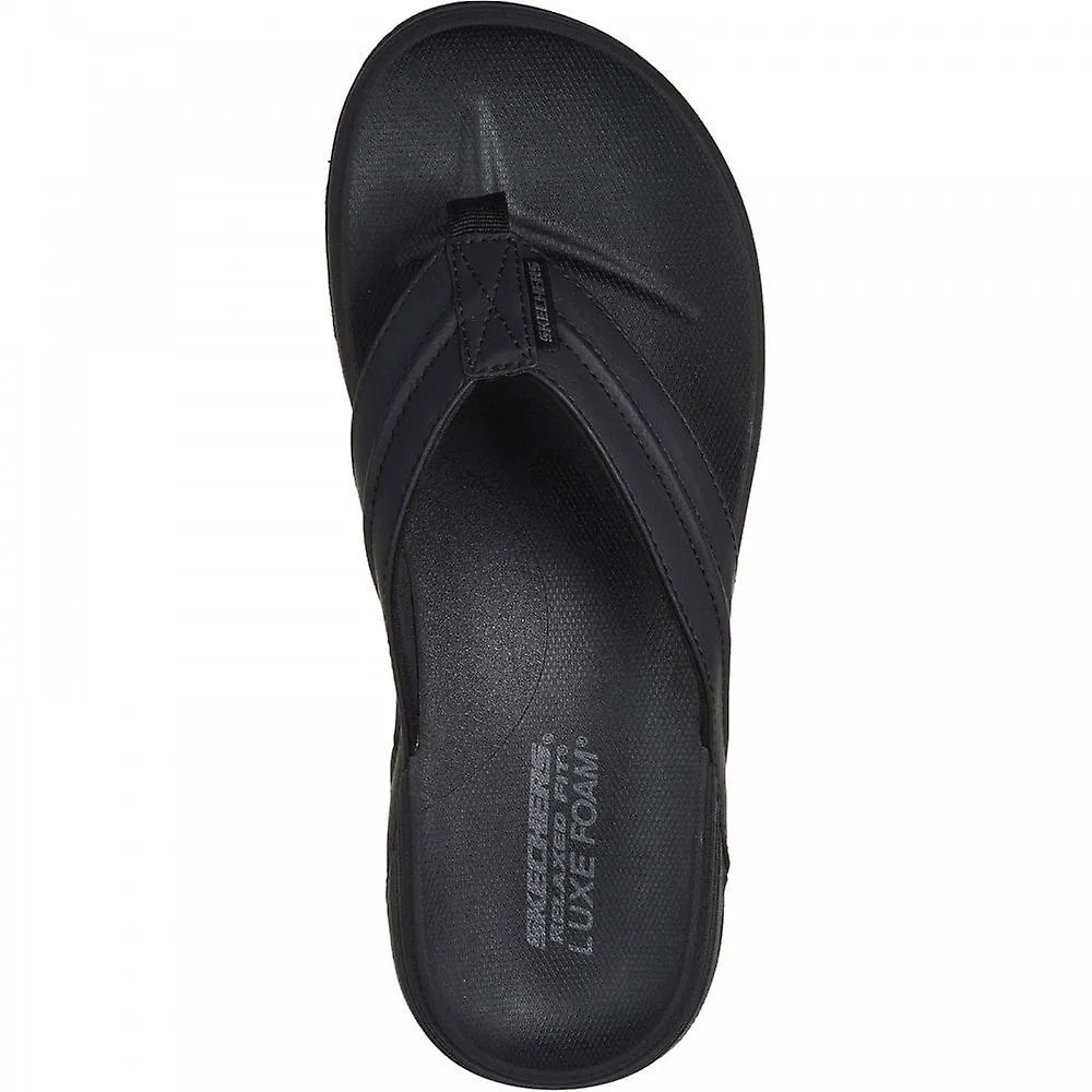 Men's Skechers Patino - Marlee | Black | Mens Flip Flop Sandals