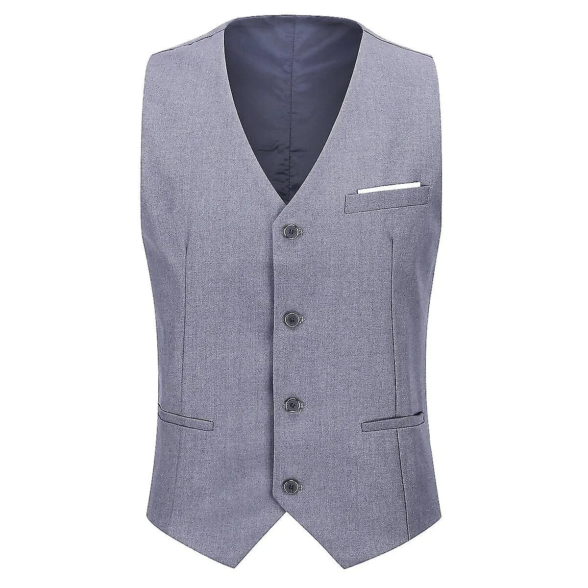 Mens 3-pce Business Suit Slim Fit Wedding Party Blazer And Vest And Pants