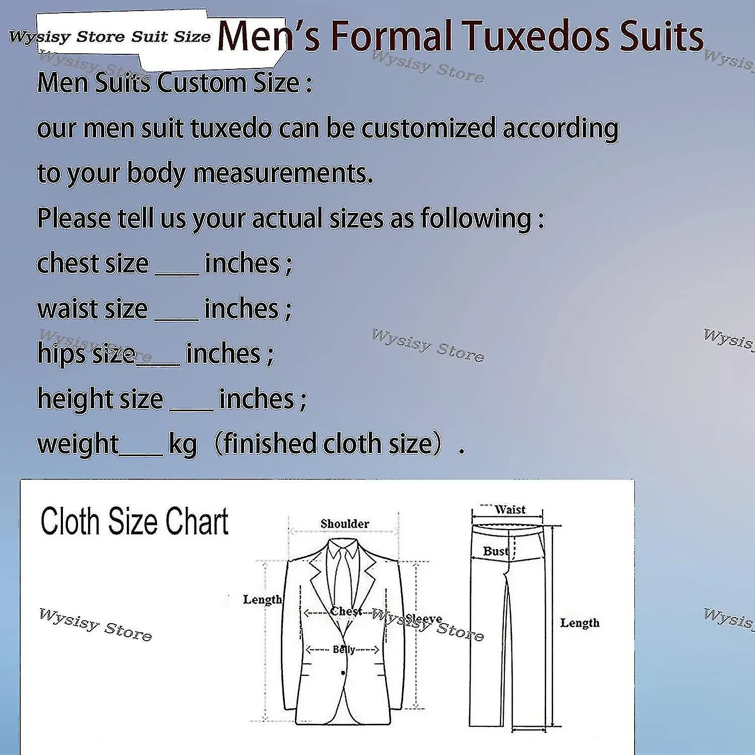 Mens Double-breasted Blazer Suit 2 Pieces Slim Fit Wedding Groom Tuxedos Peak Lapel Formal Prom Suits