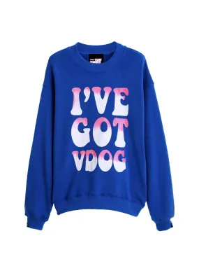 MOD WAVE MOVEMENT Sudadera  VANGUARDS DOG SWEATSHIRT  color azul