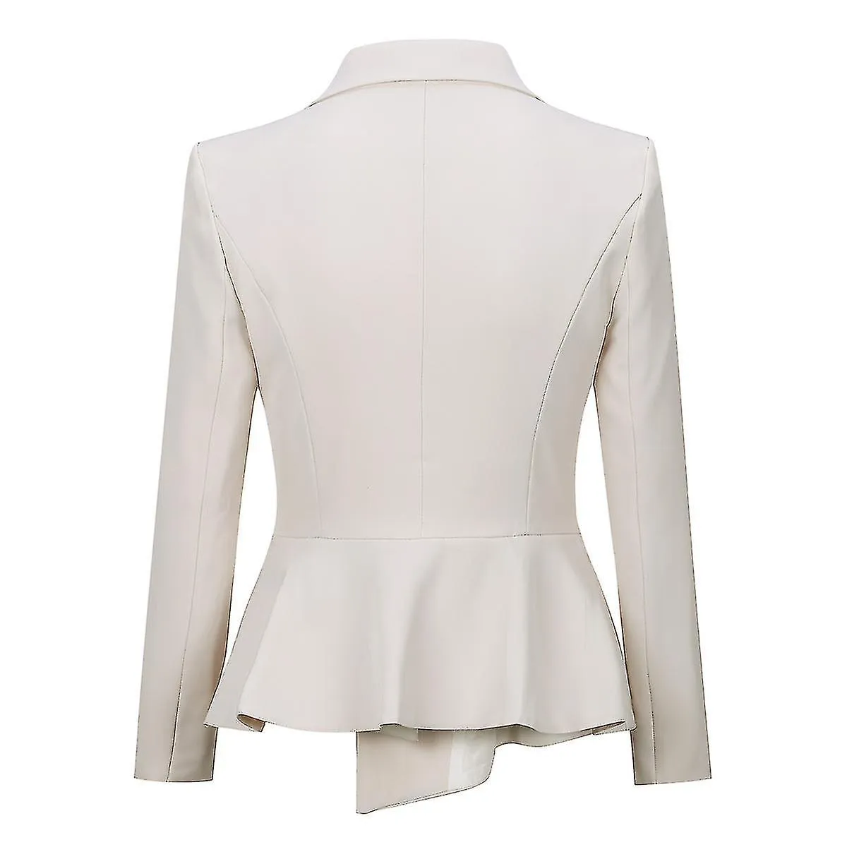 Mujer 2-piezas Business Professional Office Lady Double Breasted Asymmetric Slim Fit Suit (blazer + pantalones)