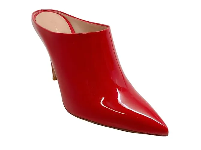 Mules Nova de charol rojo de Gianvito Rossi Roja 