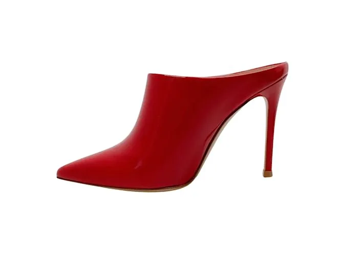 Mules Nova de charol rojo de Gianvito Rossi Roja 