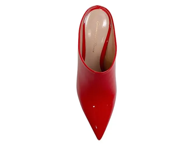 Mules Nova de charol rojo de Gianvito Rossi Roja 