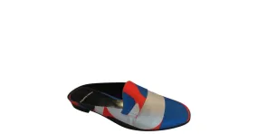 mules Pierre Hardy de seda Negro Blanco Roja Azul claro 