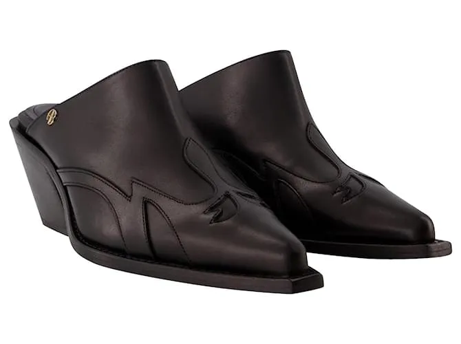 Mules Tania - Anine Bing - Cuero - Negro 