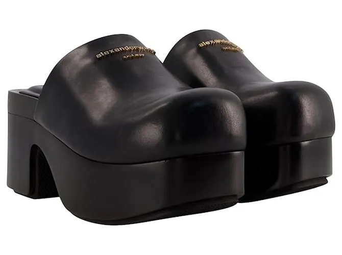 Mules Zoe - Alexander Wang - Cuero - Negro 