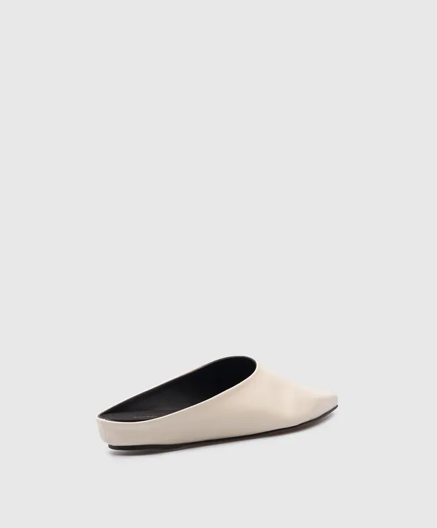 NEOUS Atlas beige leather mules