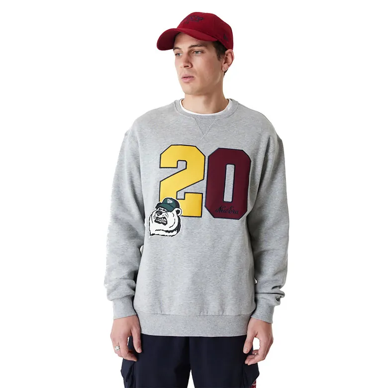 New Era Lifestyle Crew Neck Sweatshirt "Grey"