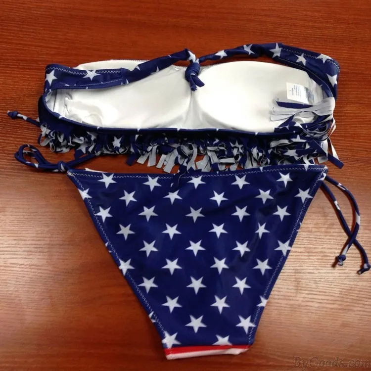 New Sexy Tassel USA Flag Bikinis