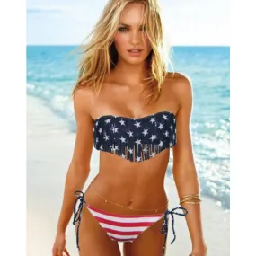 New Sexy Tassel USA Flag Bikinis