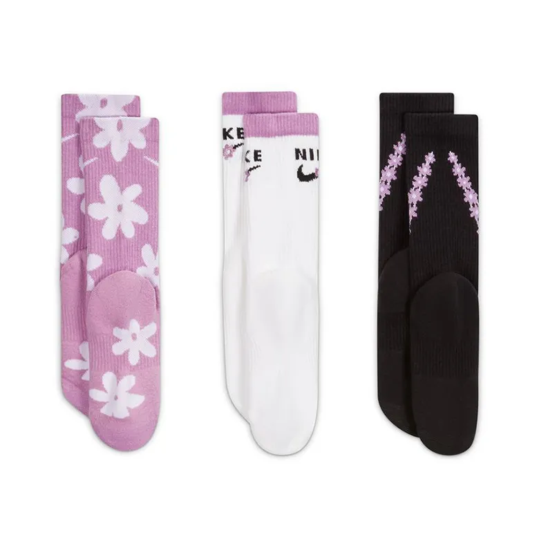 Nike Kids' Cushioned Crew Socks (3 Pares) "MulicolorK"