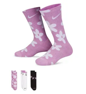 Nike Kids' Cushioned Crew Socks (3 Pares) "MulicolorK"