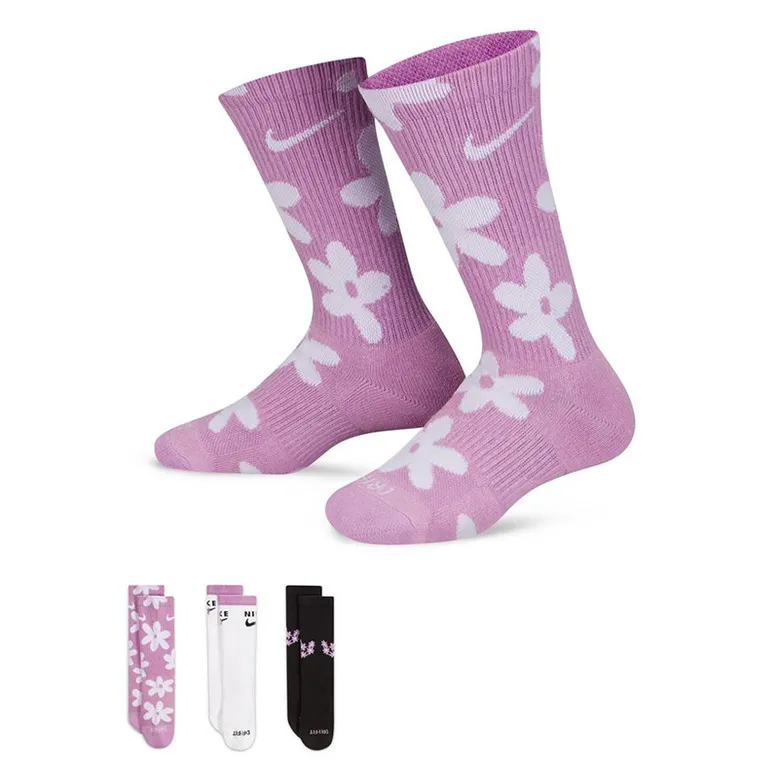 Nike Kids' Cushioned Crew Socks (3 Pares) "MulicolorK"