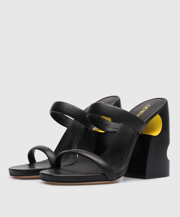 Off-White Pop Meteor black leather mules