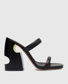 Off-White Pop Meteor black leather mules