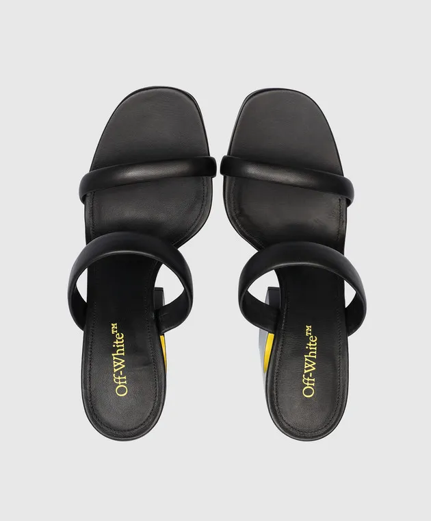 Off-White Pop Meteor black leather mules