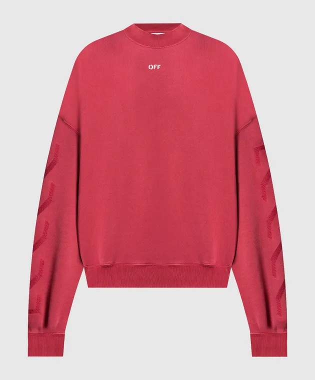 Off-White Red sweatshirt with S.Matthew print