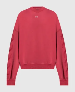 Off-White Red sweatshirt with S.Matthew print