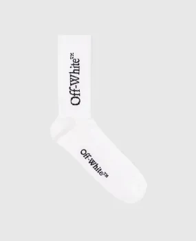 Off-White White socks with contrasting logo pattern