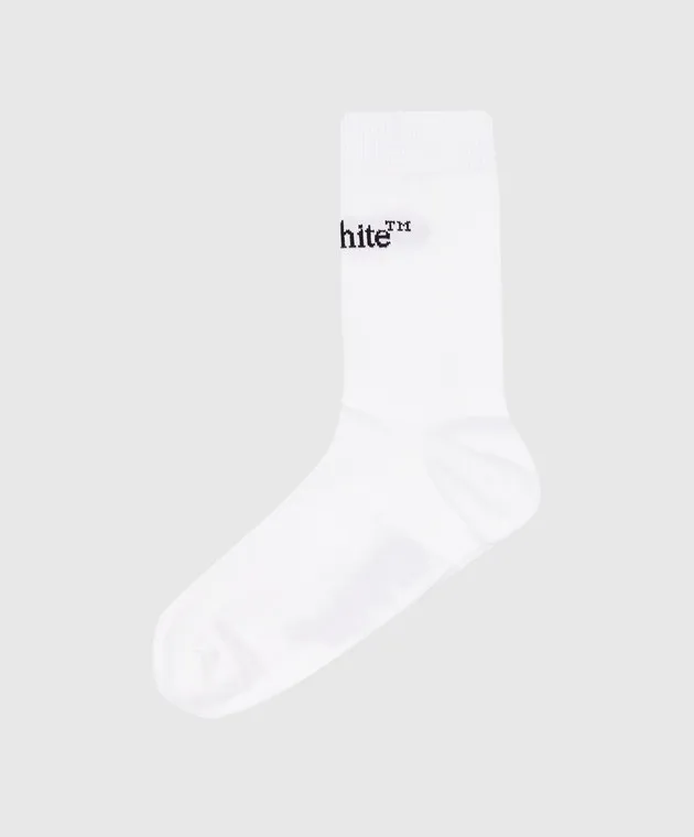 Off-White White socks with contrasting logo