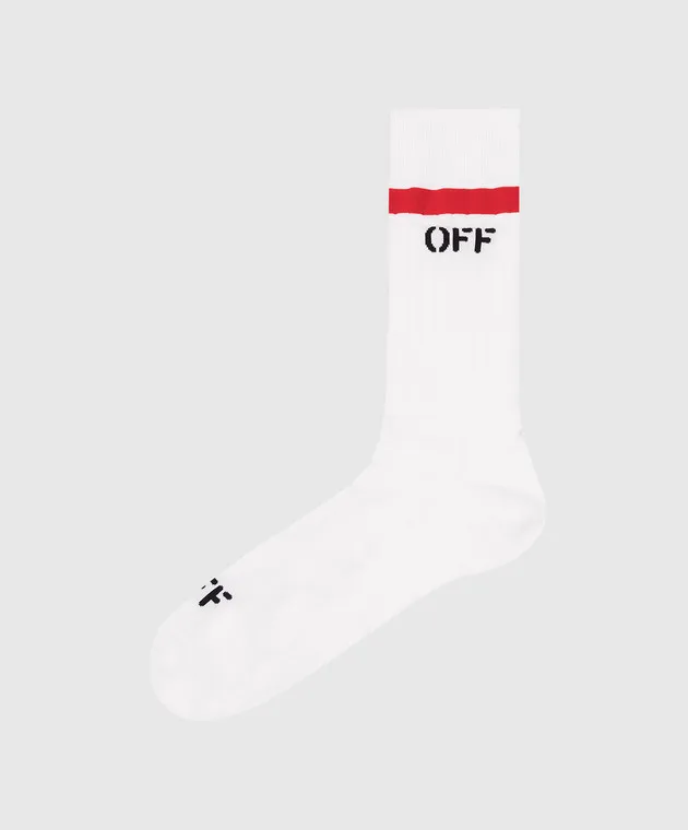 Off-White White socks with OFF logo