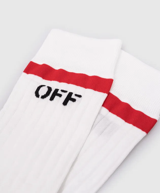 Off-White White socks with OFF logo