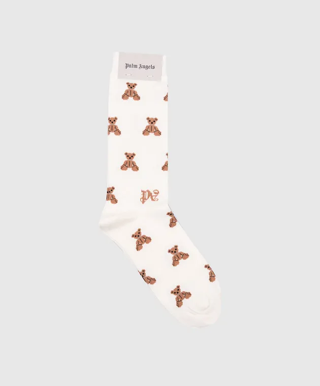 Palm Angels Bear In Mind beige socks