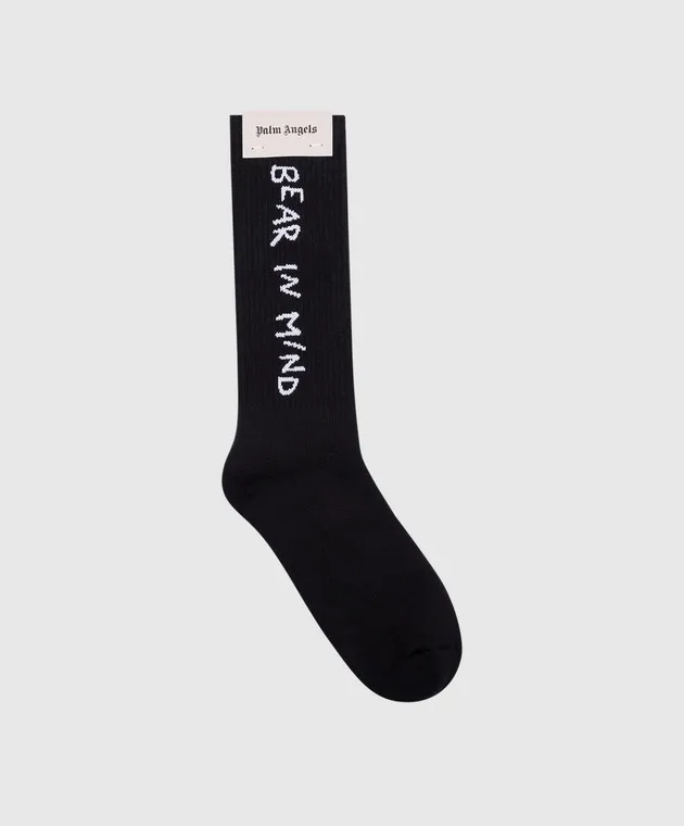 Palm Angels Bear In Mind Black Socks