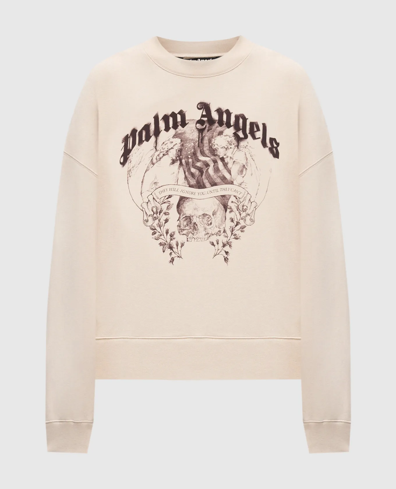 Palm Angels Beige sweatshirt STATEMENT PENCIL