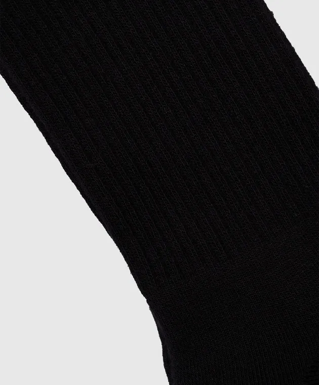 Palm Angels Black socks with contrasting logo