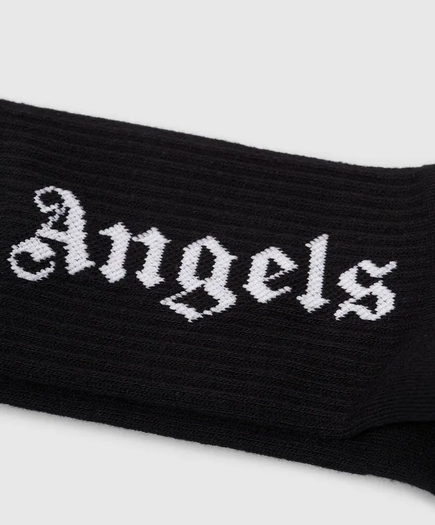 Palm Angels Black socks with logo