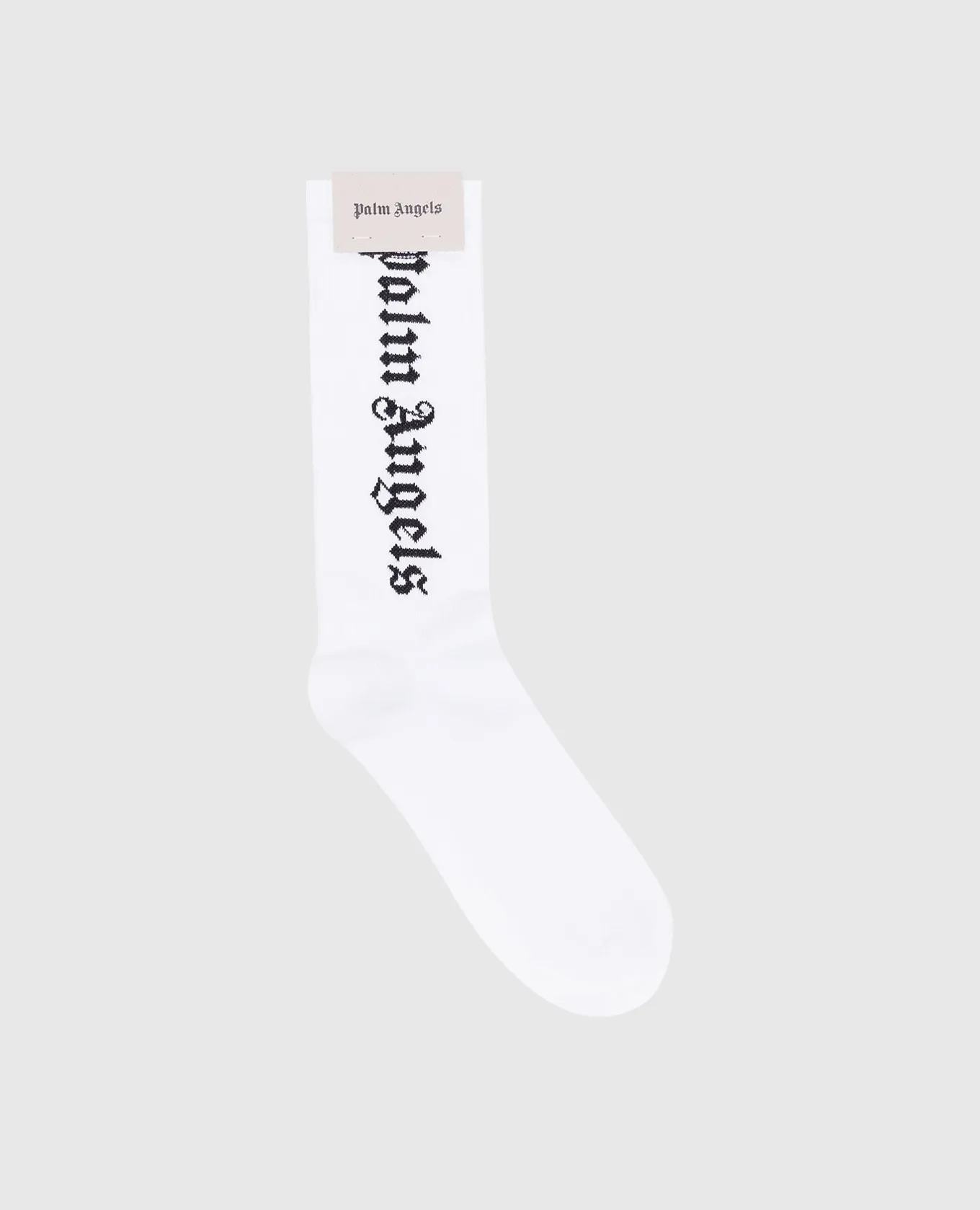 Palm Angels White socks with a logo pattern