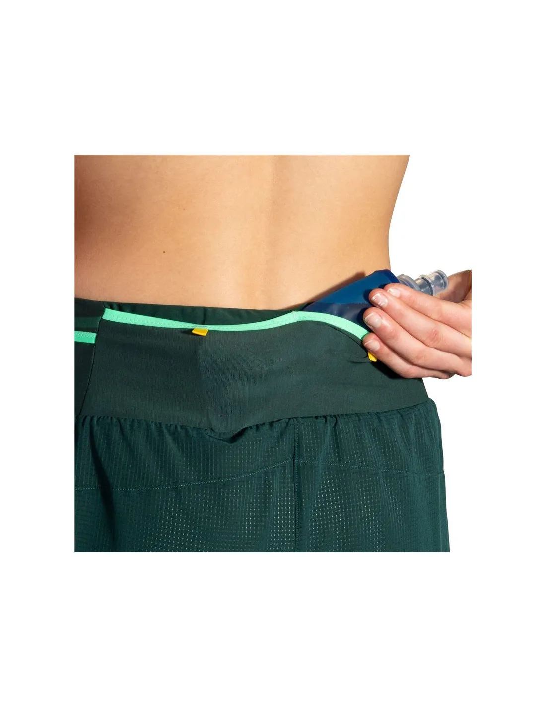 Pantalones de Running Brooks High Point 3" 2-in-1 2.0 Mujer Verde