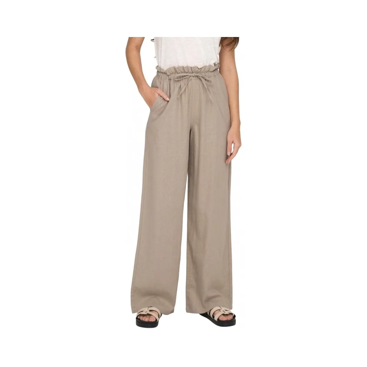 Pants Caro Wide  - Oxford Tan