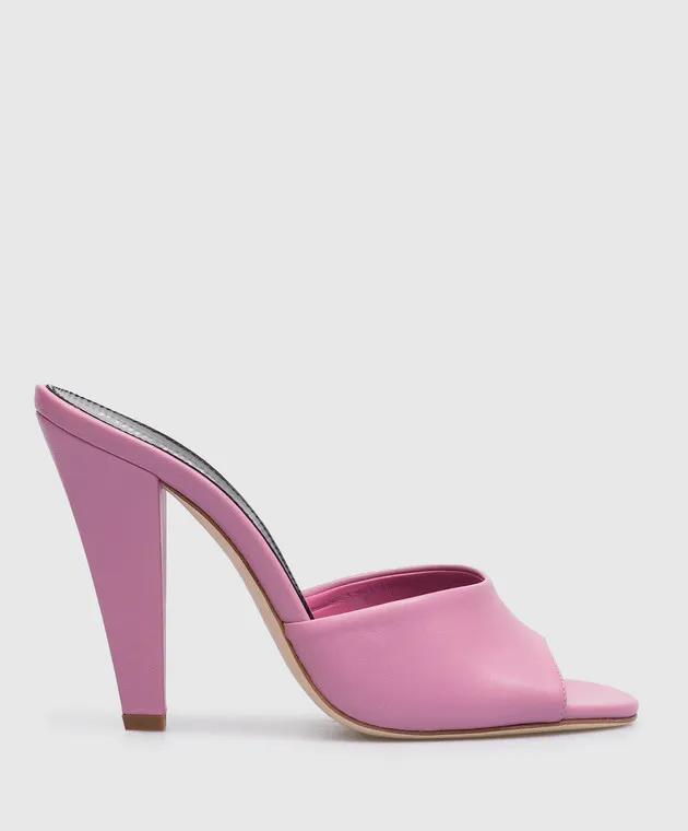 Paris Texas Olivia purple leather mules