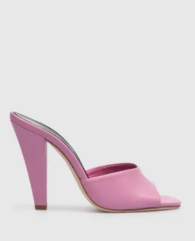 Paris Texas Olivia purple leather mules